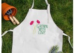 linen style grown with love apron for gardening 